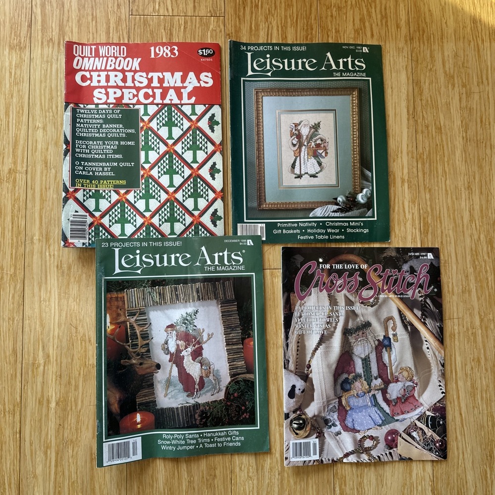 Lot of Christmas Cross Stitch 1 magazine DIY Pattern Books Santa Craftcore